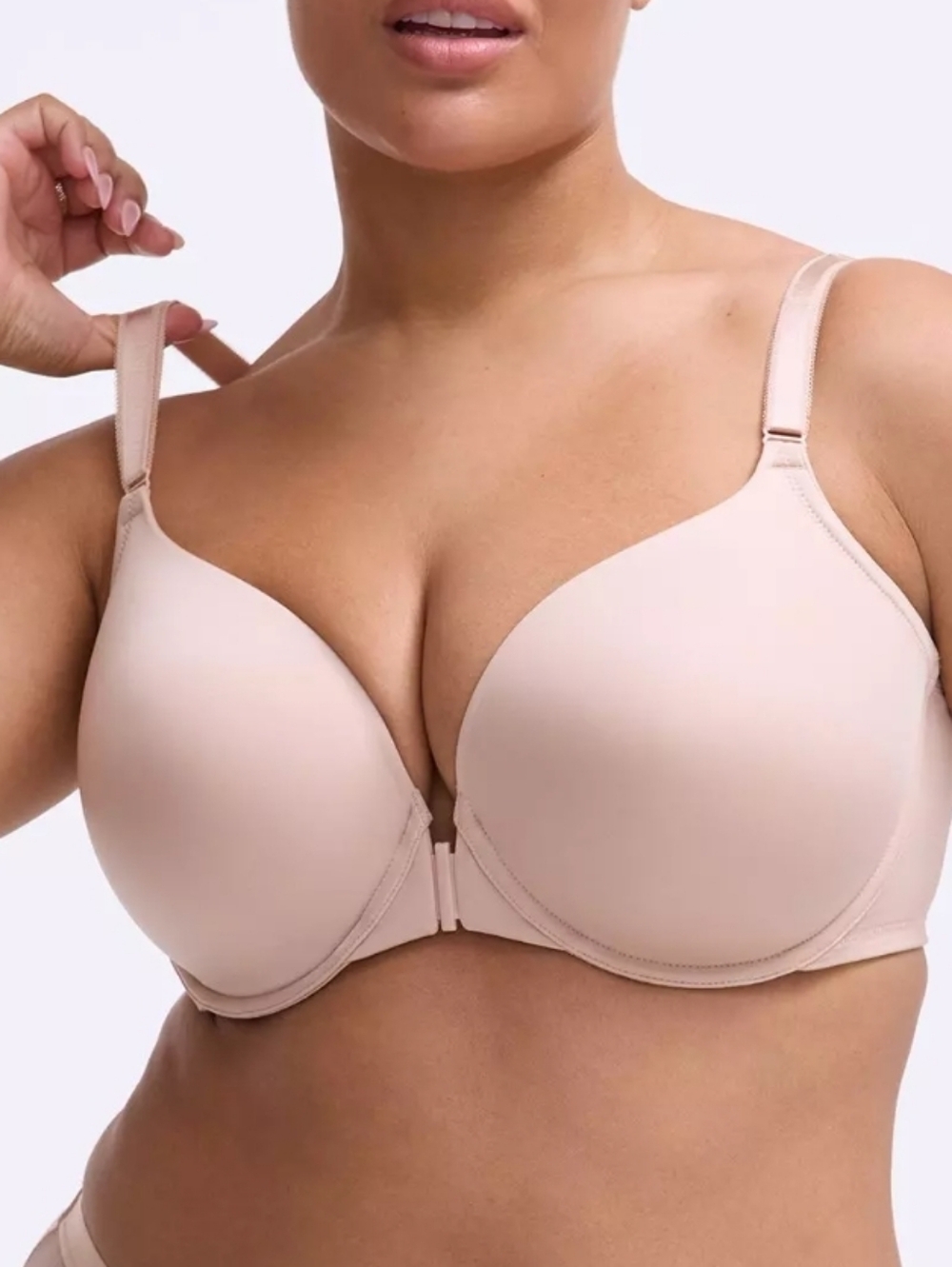 torrid Seamless Front-Close Lightly Lined Bra - Blush